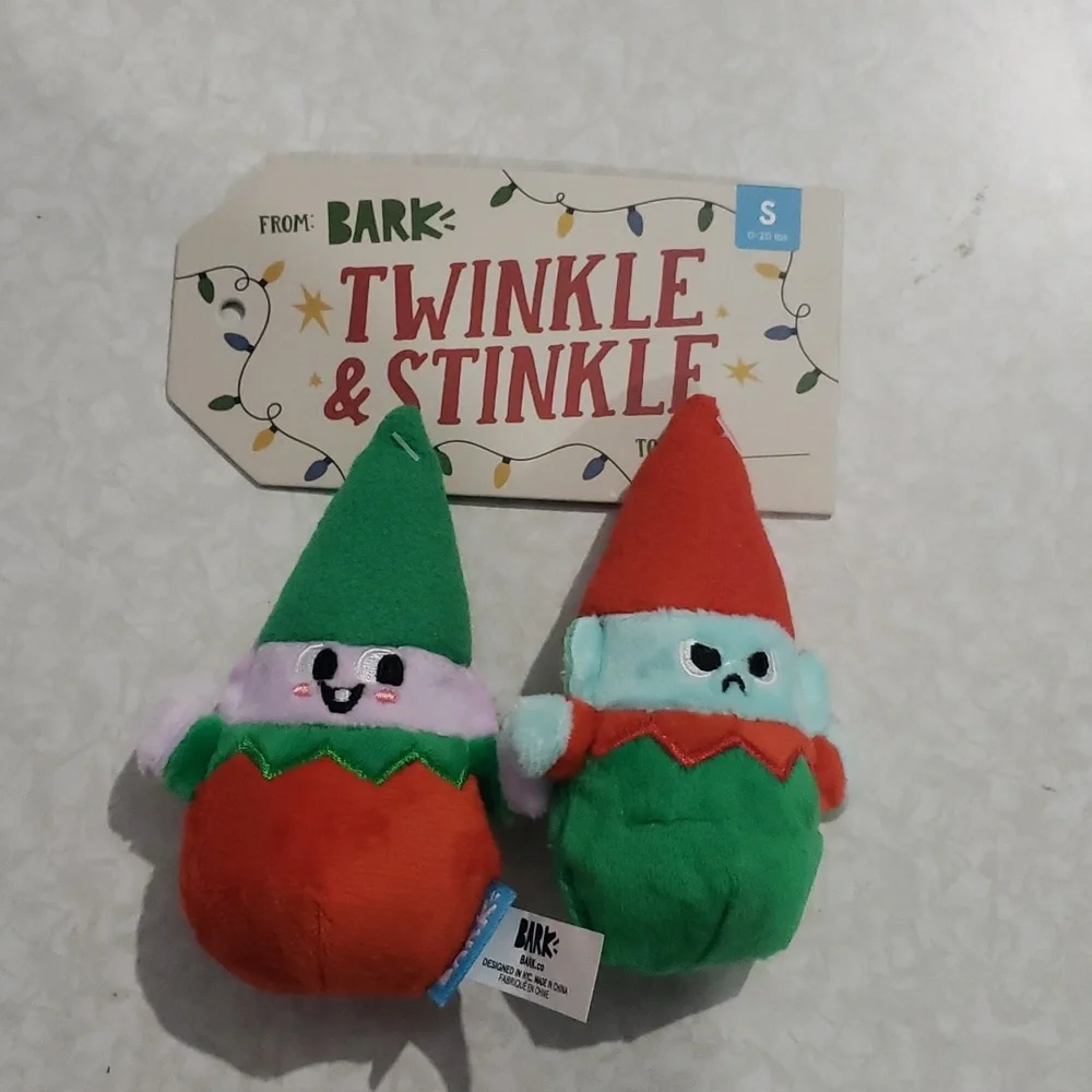 Twinkle & Stinkle Bark brand dog toys Size Small (0-20 pounds) NWT